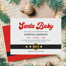 Schattige Santa Baby Holiday Baby shower
