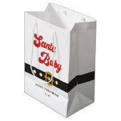 Schattige Santa Baby Holiday Baby shower Medium Cadeauzakje (Voorkant Gekanteld)