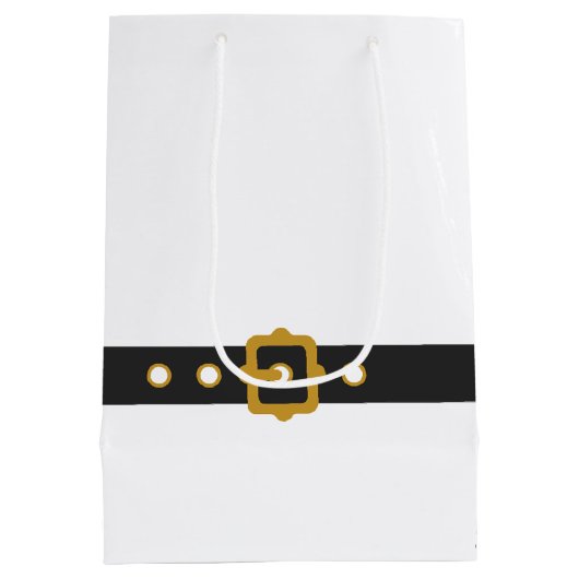 Schattige Santa Baby Holiday Baby shower Medium Cadeauzakje (Achterkant)