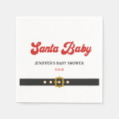 Schattige Santa Baby Holiday Baby shower Servet (Voorkant)