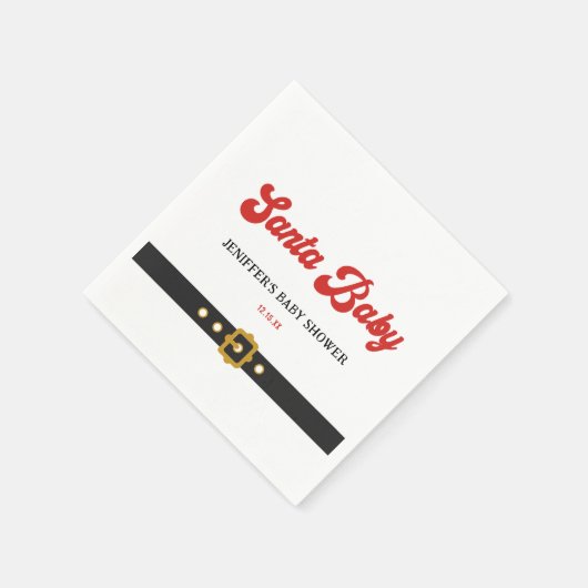 Schattige Santa Baby Holiday Baby shower Servet (Hoek)