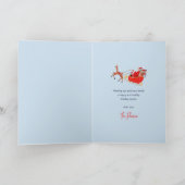 Schattige  Santa Christmas Nordic Village Feestdagen Kaart (Binnen)