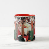**SCHATTIGE SANTA CLAUS* CHRISTMAS TWEEKLEURIGE KOFFIEMOK (Center)