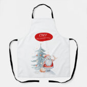 Schattige Santa Claus Holiday Schort (Voorkant)