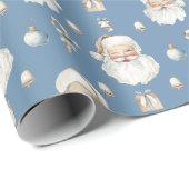 Schattige Santa Claus Holiday Wrapping Paper Cadeaupapier (Rol Hoek)