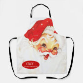 Schattige Santa Claus Red Holiday Schort (Voorkant)