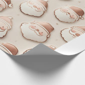 Schattige Santa Face inpakpapier | Leuke feestelij (Hoek)