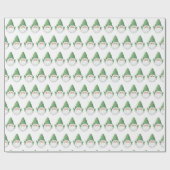 Schattige Santa Garden Gnome Pattern Cadeaupapier (Vlak)