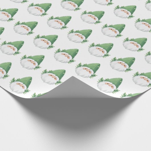 Schattige Santa Garden Gnome Pattern Cadeaupapier (Hoek)