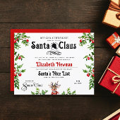 Schattige Santa Naughty Nice LIst officieel certif