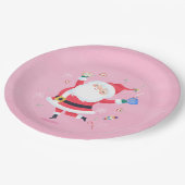 Schattige Santa Pink Paper Bord (Gekanteld)