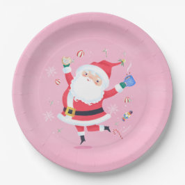 Schattige Santa Pink Paper Bord