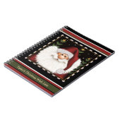 Schattige Santa Red Green Christmas Kind's verlang Notitieboek (Linkerzijde)