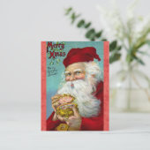 Schattige  Santa Retro Christmas Briefkaart (Staand voorkant)