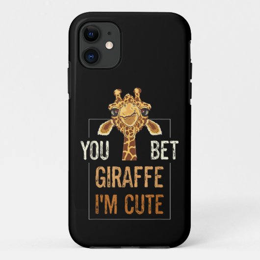Schattige Sarcastische Giraffe Dierenliefhebber Tu Case-Mate iPhone Case (Achterkant)