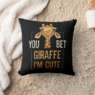 Schattige Sarcastische Giraffe Dierenliefhebber Tu Kussen