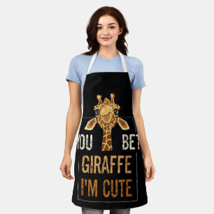 Schattige Sarcastische Giraffe Dierenliefhebber Tu Schort