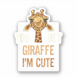 Schattige Sarcastische Giraffe Dierenliefhebber Tu Sticker