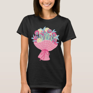 Schattige Sardine- en Tomatenboeket Illustratie. H T-shirt