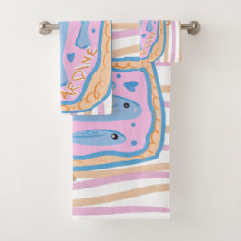 Schattige Sardine Kunst Bad Handdoek