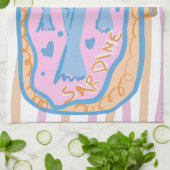 Schattige Sardine Kunst Theedoek (Gevouwen)