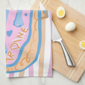 Schattige Sardine Kunst Theedoek (Quarter Fold)