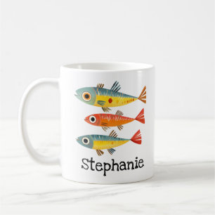 Schattige Sardines Persoonlijke Naam Koffiemok