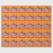 Schattige Sardines Vis Cartoon Cadeaupapier (Vlak)