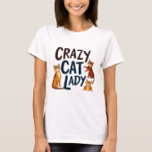 Schattige & Sassy Cat Lover T-Shirt voor Vrouwen (Voorkant)