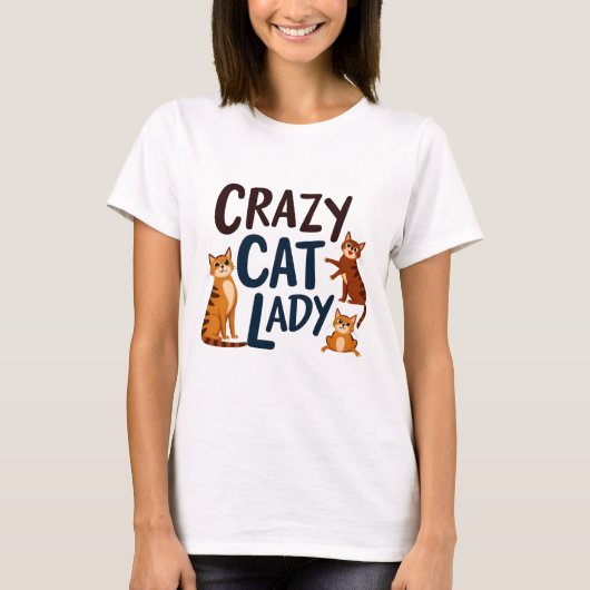 Schattige & Sassy Cat Lover T-Shirt voor Vrouwen (Voorkant)