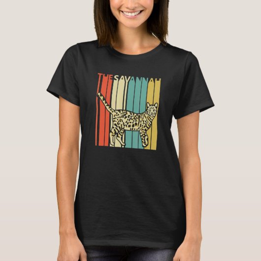 Schattige Savannah Kat T-shirt (Voorkant)
