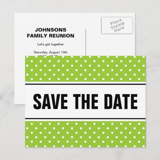 Schattige Save the date briefkaarten voor familier (Voorkant / Achterkant)