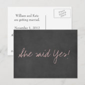 Schattige Save the Date Wedding Briefkaart (Voorkant / Achterkant)