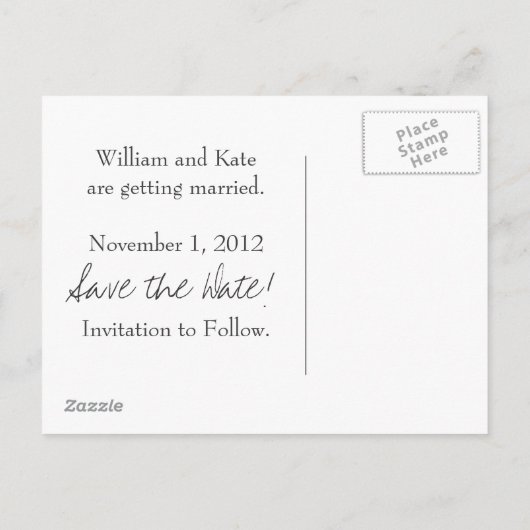 Schattige Save the Date Wedding Briefkaart (Achterkant)