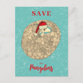 Schattige Save the Pangolin Kerstbudget Feestdagenkaart (Voorkant)