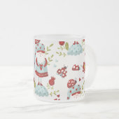 Schattige Scandinavisch Gnome en Natuur Pattern Matglas Koffiemok (Voorkant rechts)