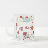 Schattige Scandinavisch Gnome en Natuur Pattern Matglas Koffiemok (Links)