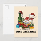 Schattige Scandinavisch Gnome Holiday Design Briefkaart (Voorkant / Achterkant)