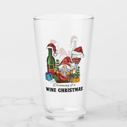 Schattige Scandinavisch Gnome Holiday Design Glas (Achterkant)