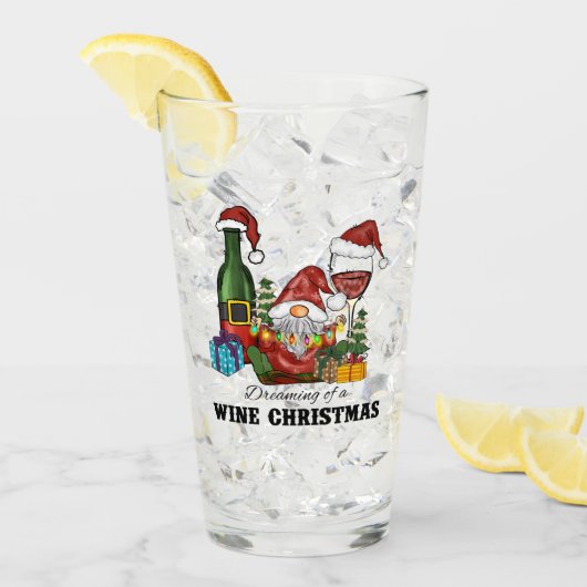 Schattige Scandinavisch Gnome Holiday Design Glas (Voorkant ijs)