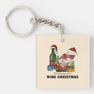 Schattige Scandinavisch Gnome Holiday Design Sleutelhanger