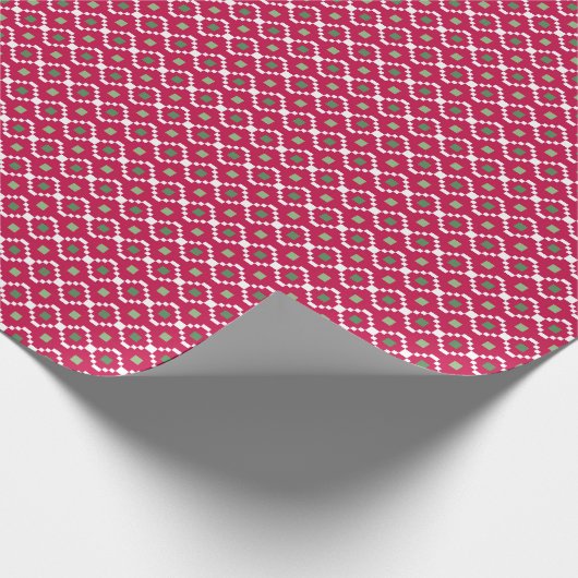 Schattige Scandinavisch Kerstfeest Cadeaupapier (Hoek)