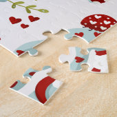 Schattige Scandinavische Kabouter Bloemmotief Legpuzzel (Zijkant)