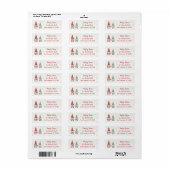Schattige Scandinavische Kerstkabouter Etiket (Full Sheet)