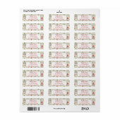 Schattige Scandinavische Kerstkabouter Etiket (Full Sheet)