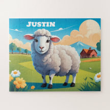 Schattige Schaap bij Boerderij Gepersonaliseerd Ki