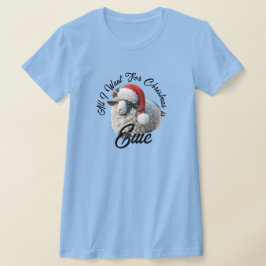 Schattige Schaap Dragen Santa Hat Christmas T-shirt
