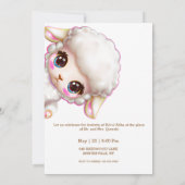 Schattige Schaap Eid al Adha Dinner Party Uitnodig Kaart (Achterkant)