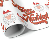 Schattige schaap en fleece Navidad Cadeaupapier (Rol Hoek)