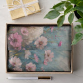 Schattige Schaap en Roze Wildbloemen Schilderij De Tissuepapier (Geschenk)